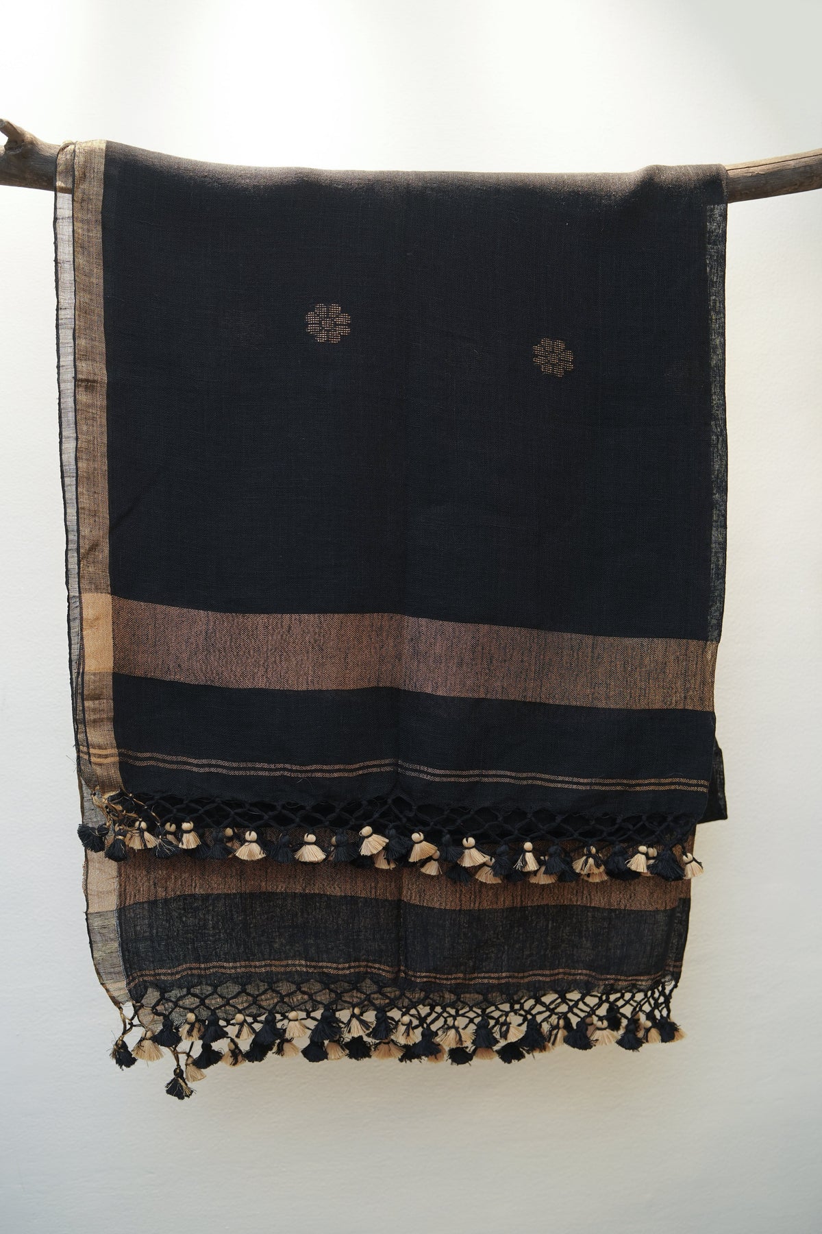 Midnight Constellations Linen Jamdani