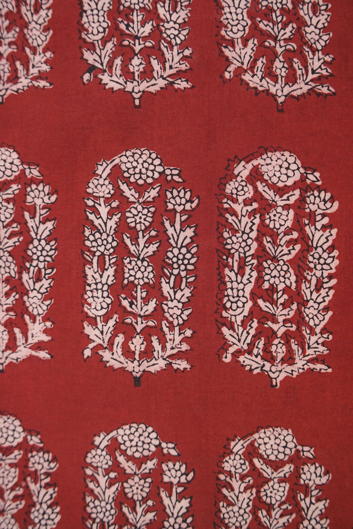 Maroon Nocturne Bagh Print Cotton Fabrics