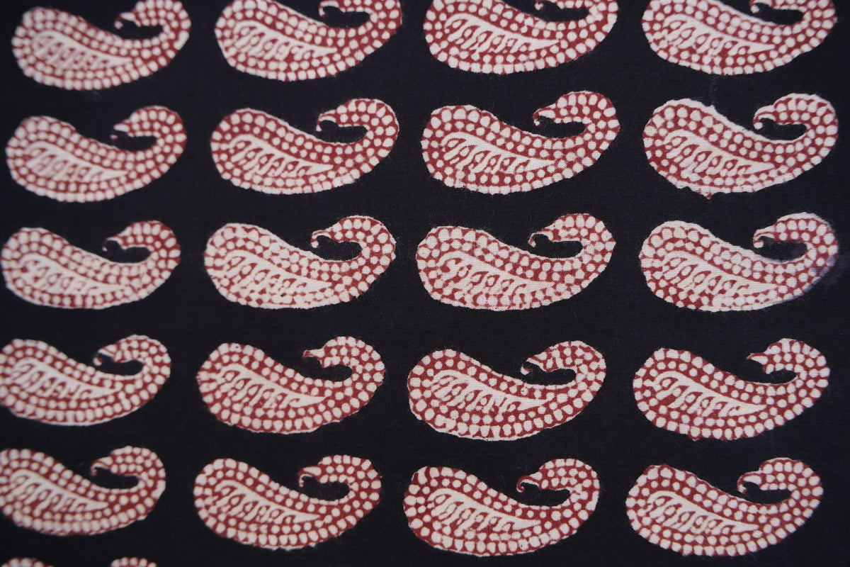 Midnight Paisleys Bagh Print Cotton Fabrics