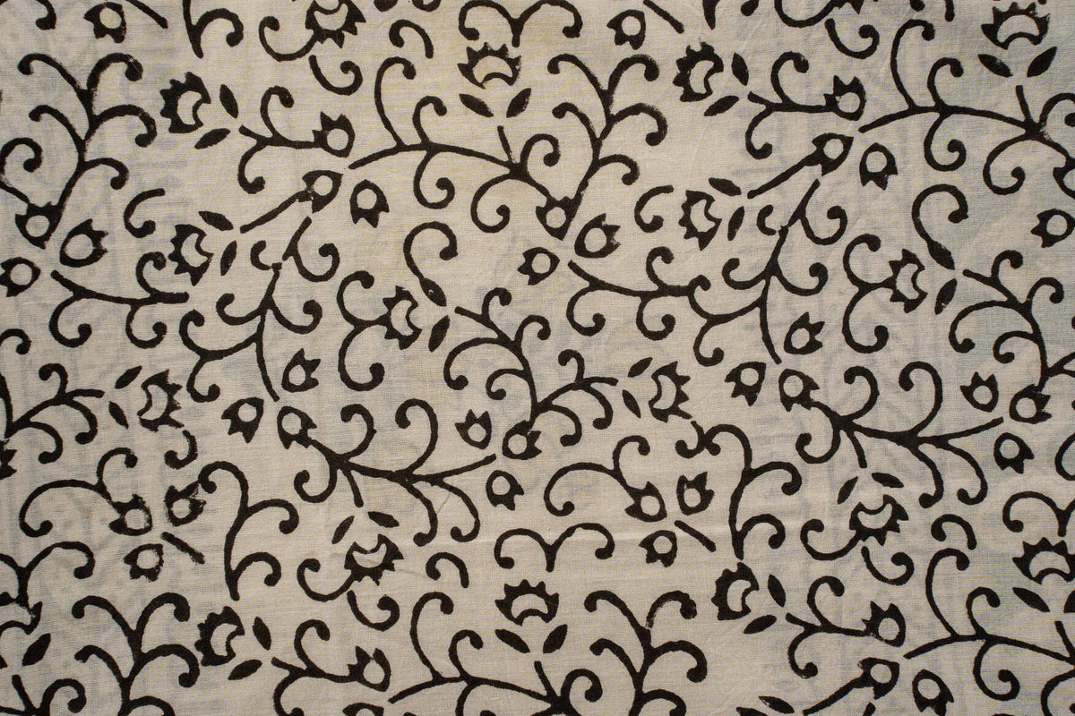 Monochrome Meadows Cotton Sarees