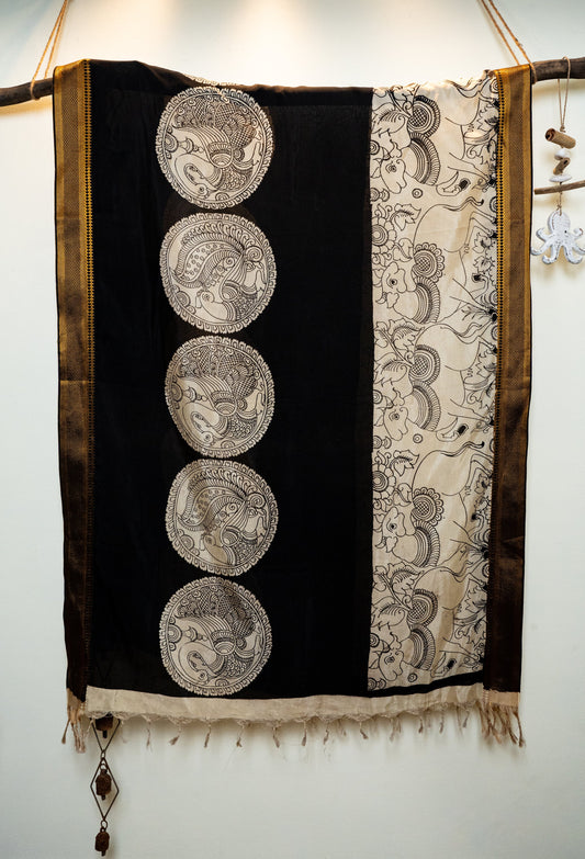 Sacred Strokes Kalamkari Dupattas