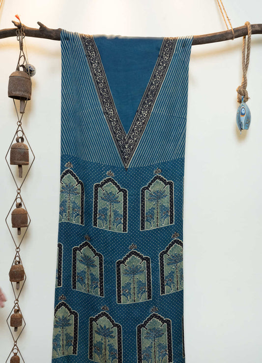 Indigo Sanctum 2.5 metres / 44 inches Modal Silk Kurtas