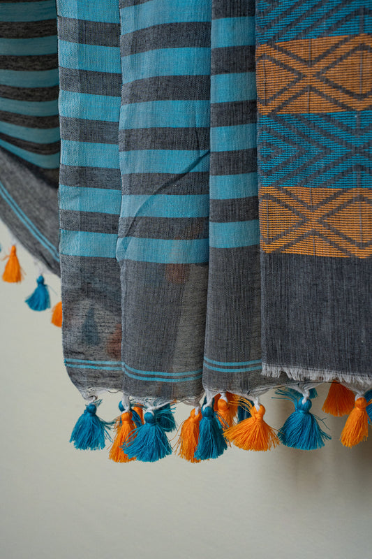 Mist n Marigold Cotton Jamdani