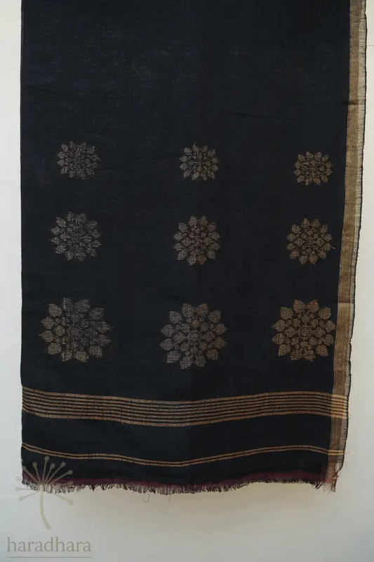 Midnight Constellations Linen Jamdani