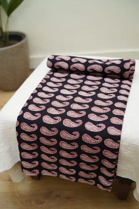 Midnight Paisleys Bagh Print Cotton Fabrics