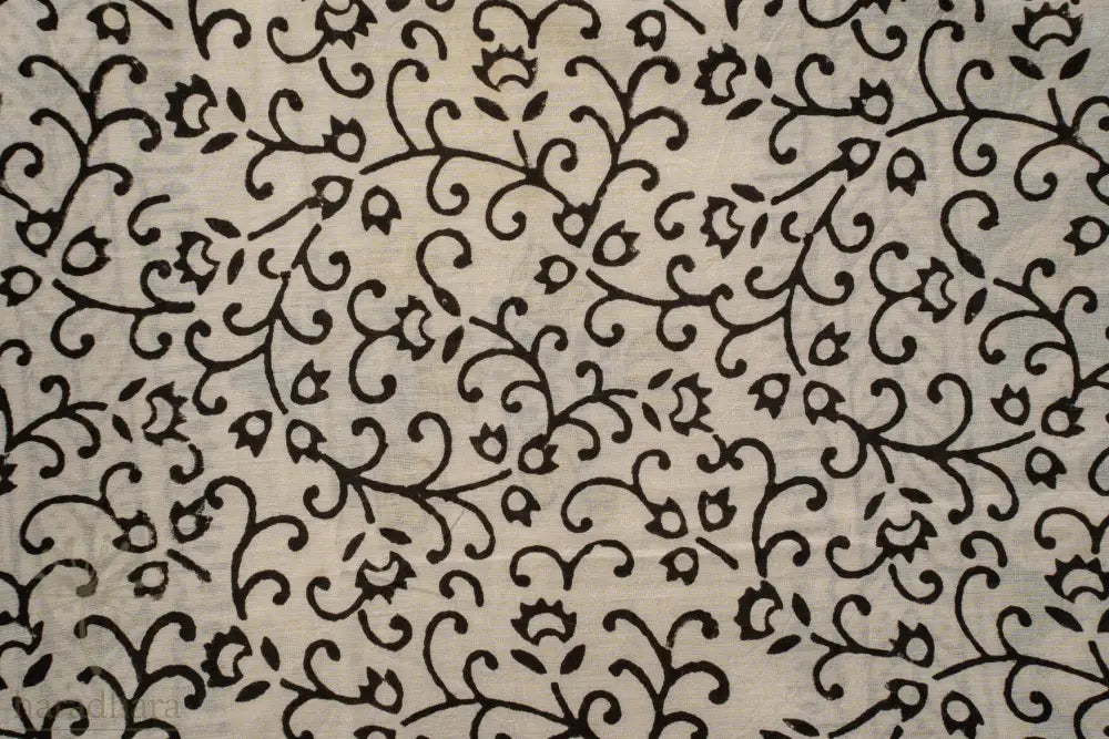Monochrome Meadows Cotton Sarees