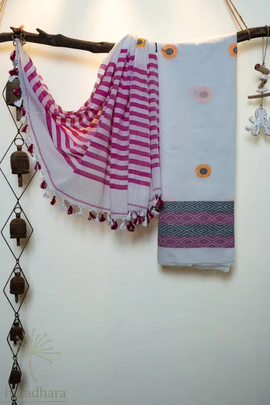 Rosy Weaves Cotton Jamdani