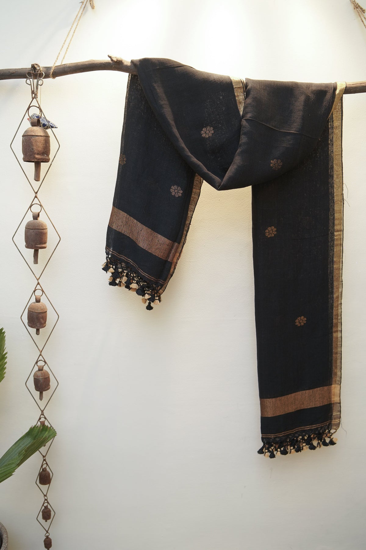 Midnight Constellations Linen Jamdani