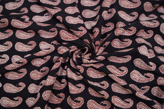 Midnight Paisleys Bagh Print Cotton Fabrics