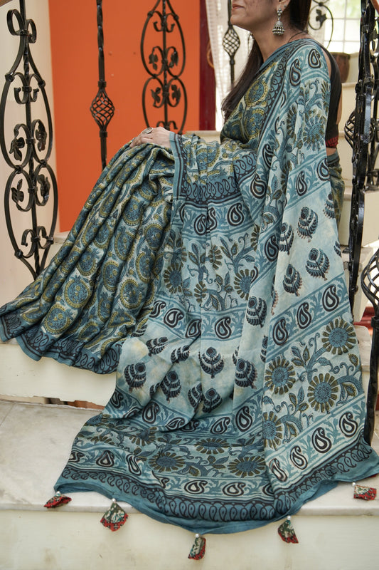 Vanaspati Neel Modal Silk Sarees