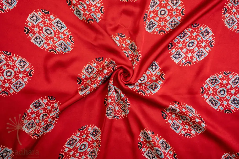 Ajrakh Embers Modal Silk Fabrics