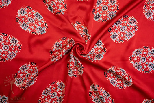 Ajrakh Embers Modal Silk Fabrics