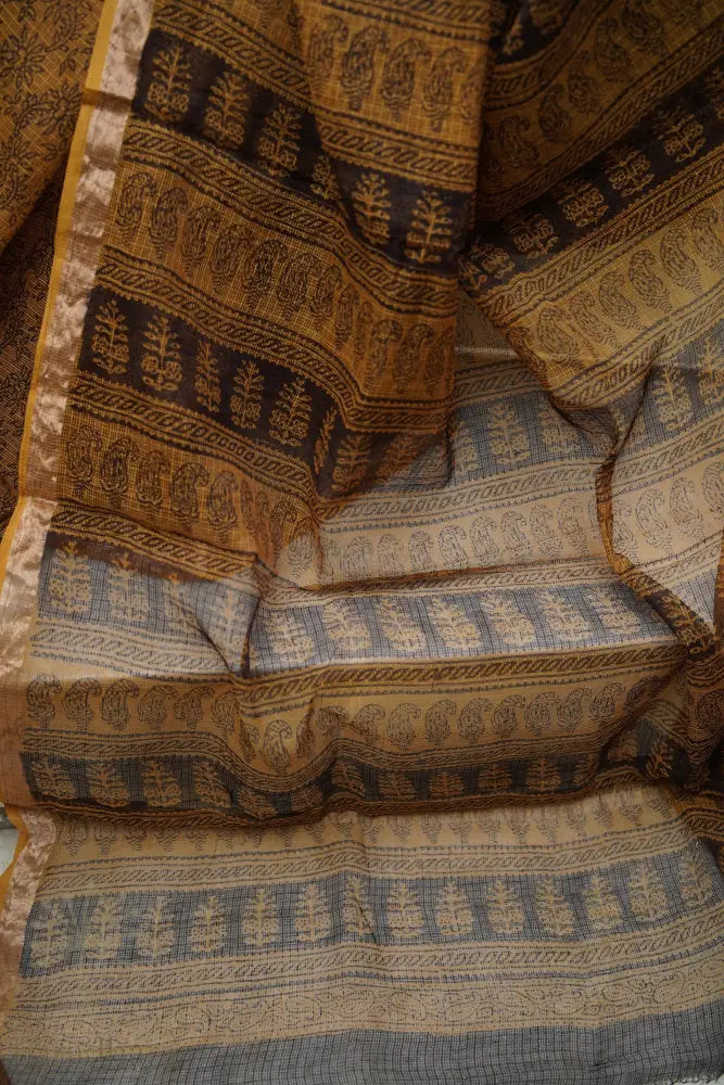 Bagh in Mustard Kota Sarees