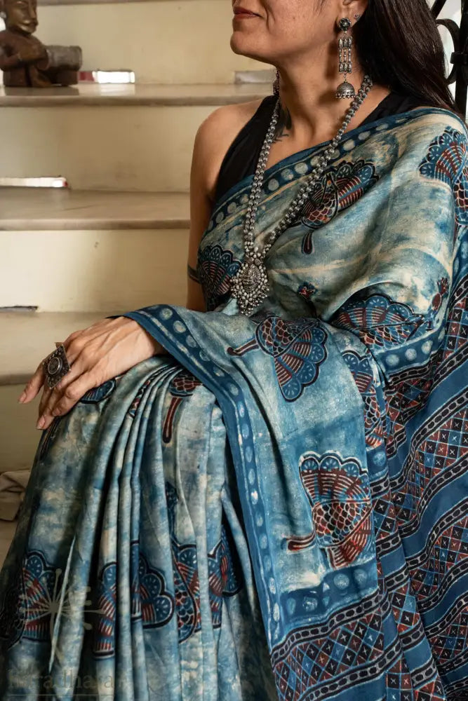Blue Symphony Modal Silk Sarees