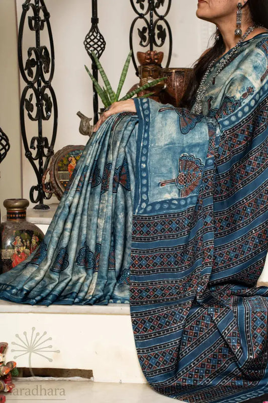 Blue Symphony Modal Silk Sarees