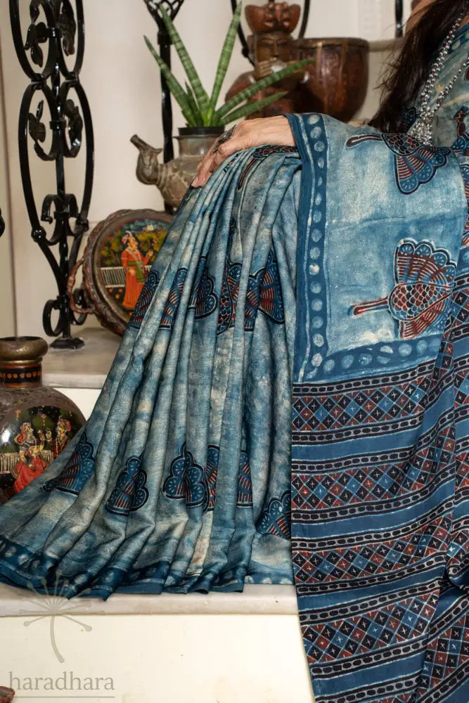 Blue Symphony Modal Silk Sarees