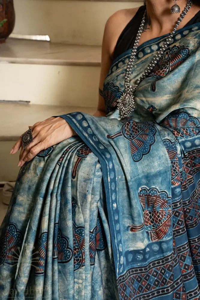 Blue Symphony Modal Silk Sarees
