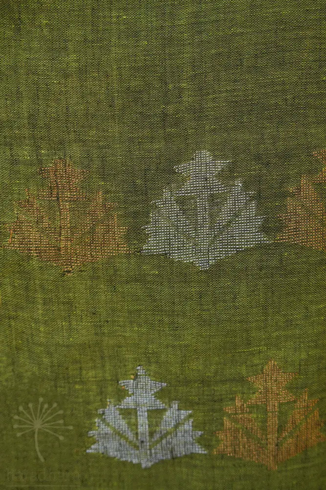 Forest Undercurrent 2.5 metres / 2.5 Metres Linen Jamdani