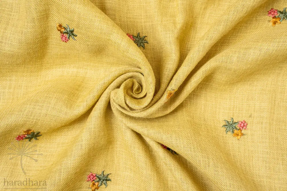 Golden Sprigs Cotton Linen Fabrics