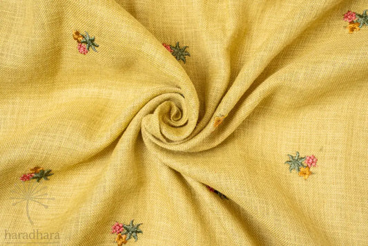 Golden Sprigs Cotton Linen Fabrics