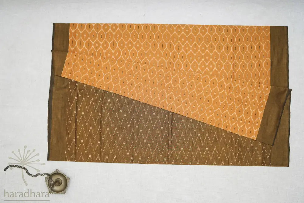 Ikkat in Harvest Light SICO Sarees