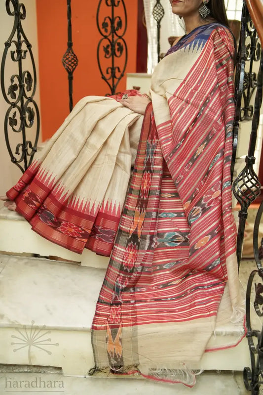 Indigo n Crimson Raw Silk Sarees