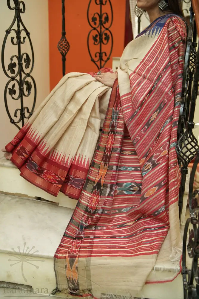 Indigo n Crimson Raw Silk Sarees