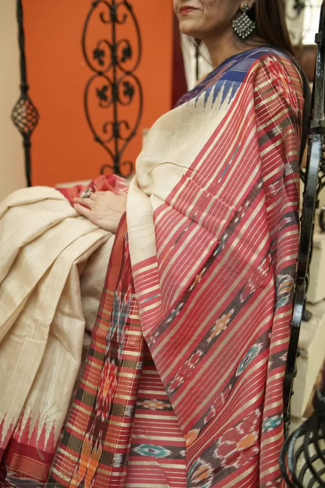 Indigo n Crimson Raw Silk Sarees
