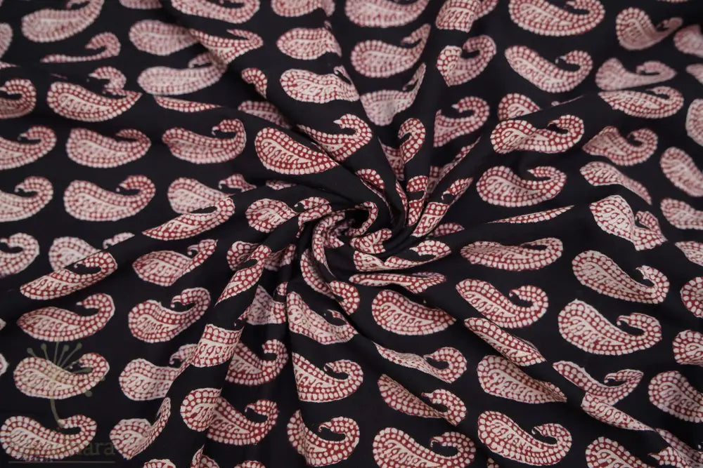 Midnight Paisleys Bagh Print Cotton Fabrics
