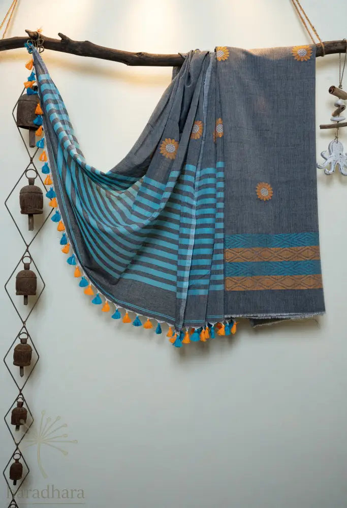 Mist n Marigold Cotton Jamdani
