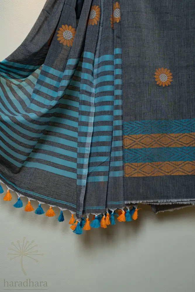 Mist n Marigold Cotton Jamdani