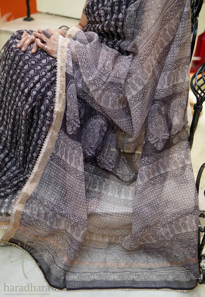 Monochrome Whispers Kota Sarees