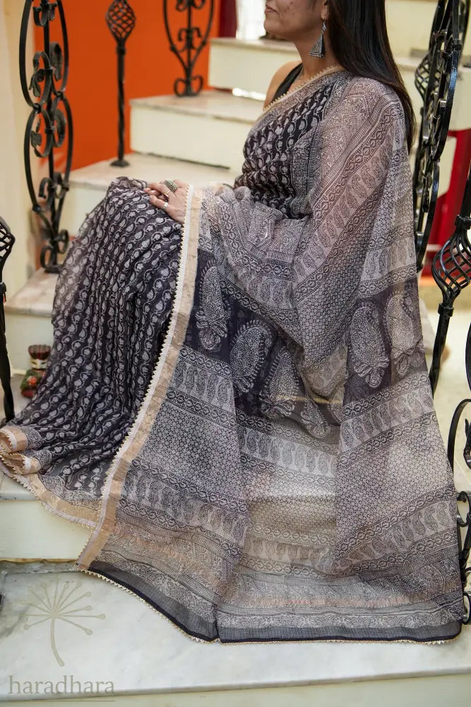 Monochrome Whispers Kota Sarees