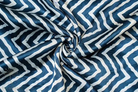 Ocean Rhythm Mashru Silk Fabrics