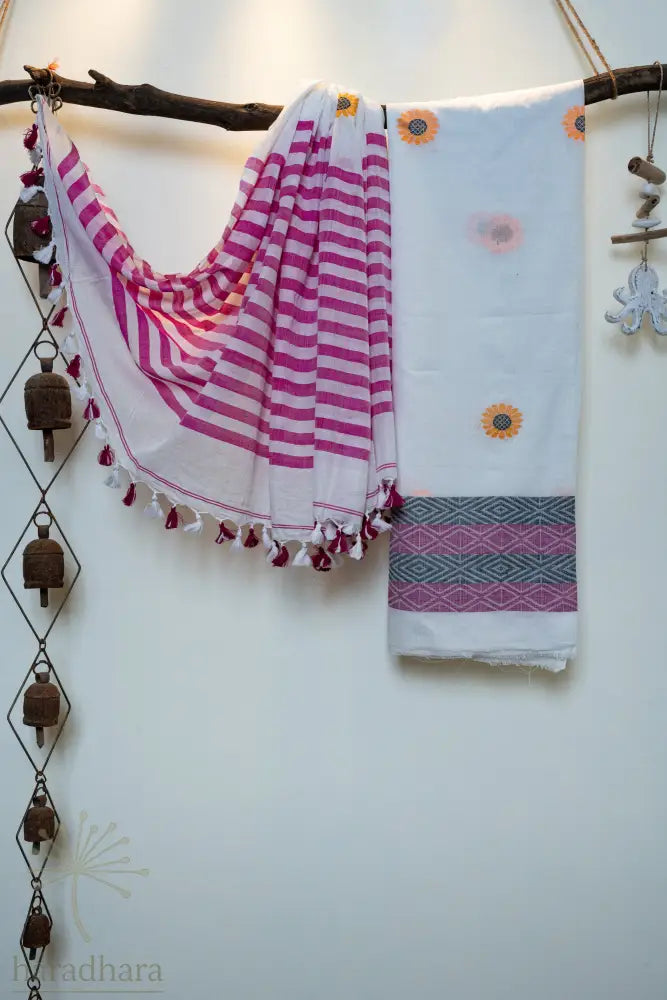 Rosy Weaves Cotton Jamdani