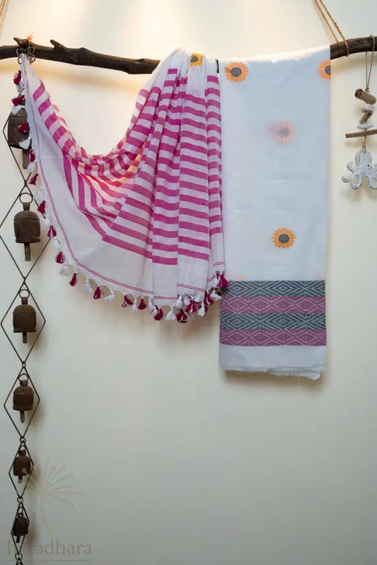 Rosy Weaves Cotton Jamdani