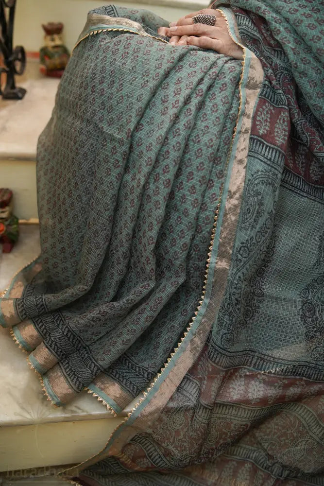 Sage in Shadow Kota Sarees