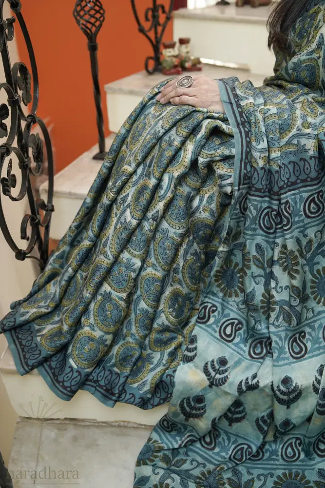Vanaspati Neel Modal Silk Sarees