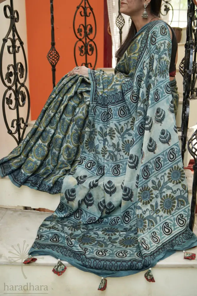 Vanaspati Neel Modal Silk Sarees
