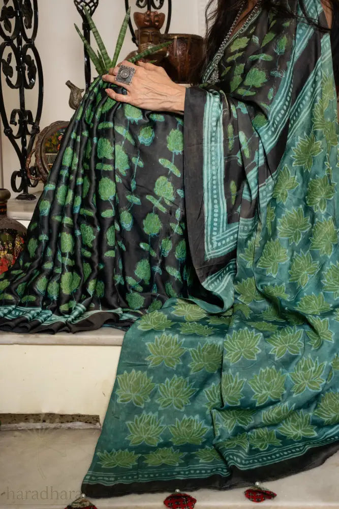 Whispers of the Pond Modal Silk Sarees