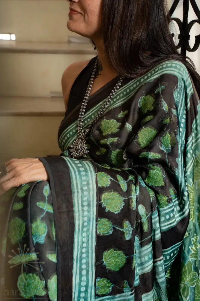 Whispers of the Pond Modal Silk Sarees